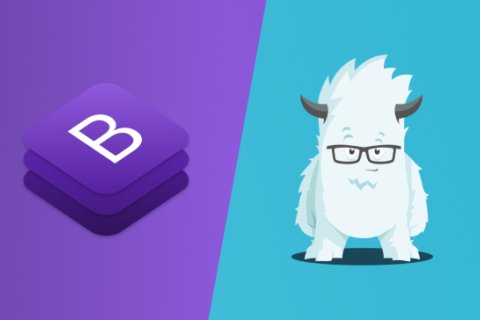 Illustration logo Bootstrap versus mascotte de Foundation