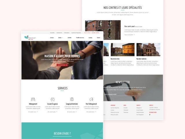 Mockup design de l'association Maison Saint Paul