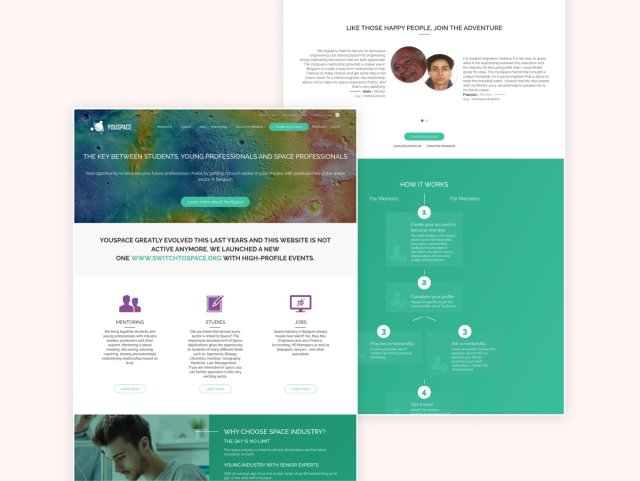mockup design du projet YouSpace