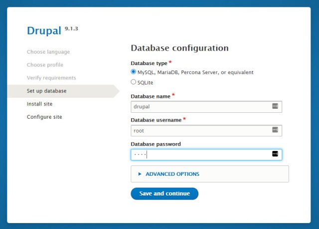 drupal-installation-db