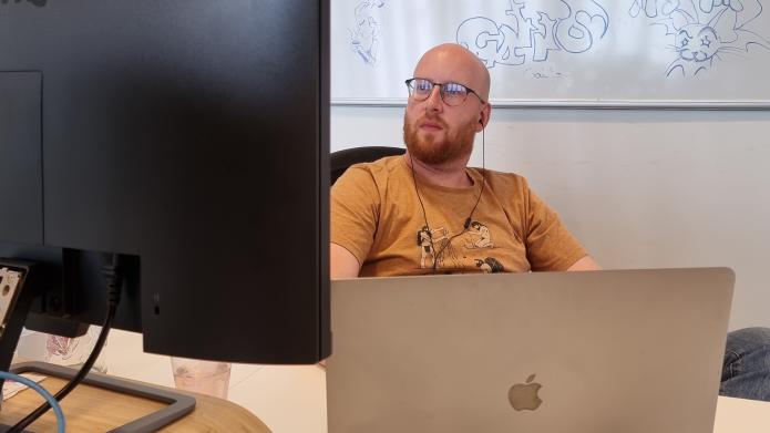 Gilles at work in webstanz