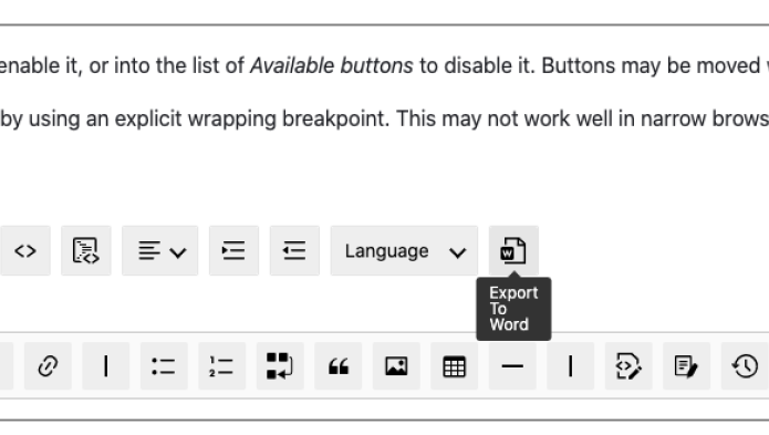 Capture d'écran de l'interface de ck editor 5