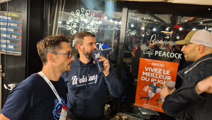 Benoit, Martin and Nicolas at the DrupalCon party in Lille 2023