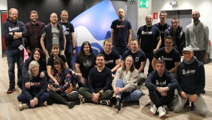 Photo of the webstanz team at DrupalCon 2023