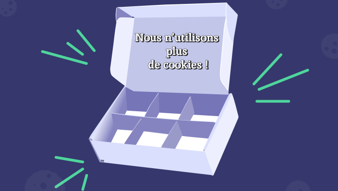 Une illustration représentant une boîte de cookies vide