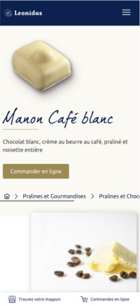 écran site mobile Léonidas 1