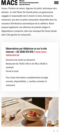 screen mobile restaurant site Macs 