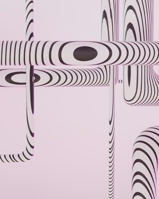 Abstract form AI pattern